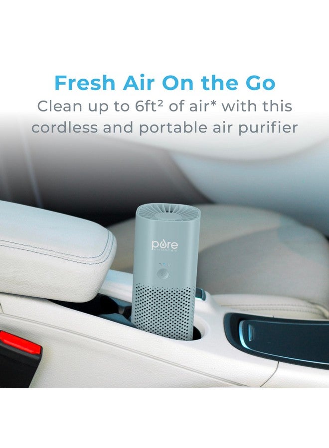 Pure Enrichment منقي الهواء المحمول الصغير PureZone™ من Pure Enrichment® - فلتر HEPA حقيقي بدون سلك ينظف الهواء ويزيل 99.97% من الغبار والروائح والمواد المسببة للحساسية بالقرب منك - للسيارات والمدارس والمكاتب (أزرق نجمي) - Image 1
