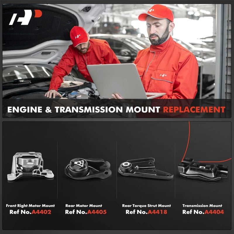 A-Premium Engine Motor and Transmission Mount Kit for Mazda 3 2004-2009 L4 2.0L - 4-PC Set - Image 2