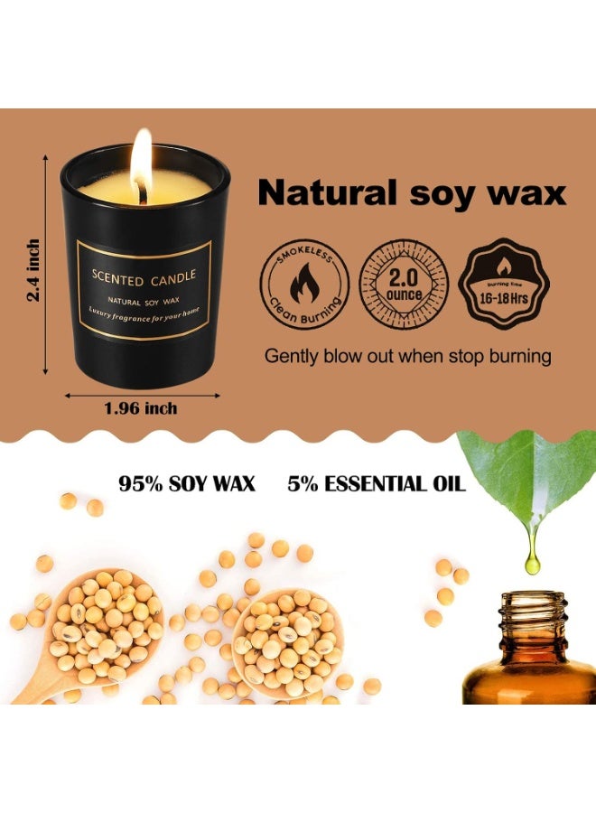 YelaJoy 3PCS Scented Candles Set, Aromatherapy Candles with Relaxing Lavender, Gardenia, Tuberose, 3 All Natural Soy Candles, Gift Box for Eid & Housewarming Gift - Image 3