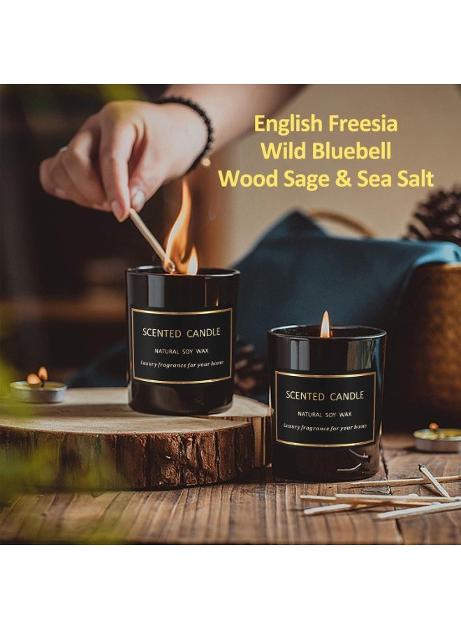 YelaJoy 3PCS Scented Candles Set, Aromatherapy Candles with Relaxing Lavender, Gardenia, Tuberose, 3 All Natural Soy Candles, Gift Box for Eid & Housewarming Gift - Image 2