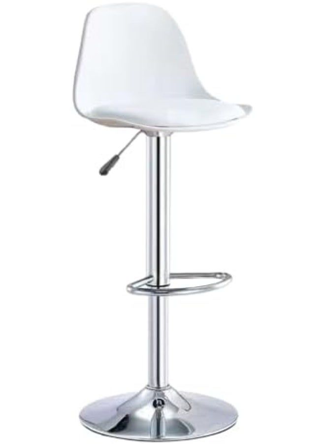 Adjustable Height Metal Frame Cushioned Bar Stool - Image 1