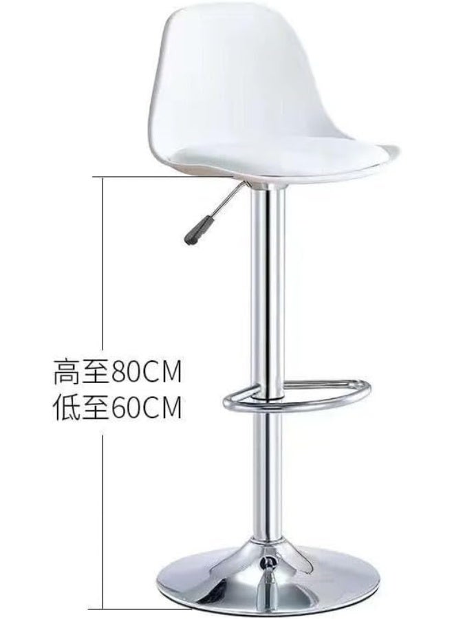 Adjustable Height Metal Frame Cushioned Bar Stool - Image 3