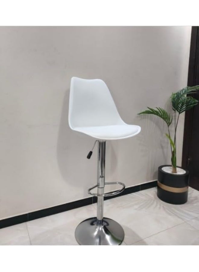 Adjustable Height Metal Frame Cushioned Bar Stool - Image 2