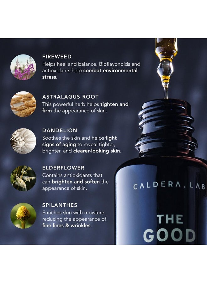 Caldera + Lab Caldera + Lab The Good | Men's Organic Moisturizing Face Serum for Dry, Sensitive, & Normal Skin - Vegan, Natural & Antioxidant Packed Skincare Facial Oil  - Image 3
