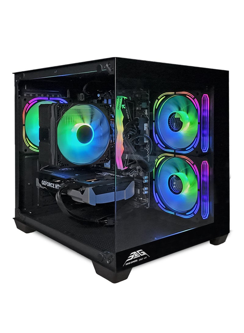 Arab Gamers NOVA Black  Gaming PC – Intel i5-13400F | 16GB RAM | 1TB SSD |NVIDIA GeForce RTX 5060 Graphic Card | Windows 11 Pro |RGB Gaming Case Black - Image 1
