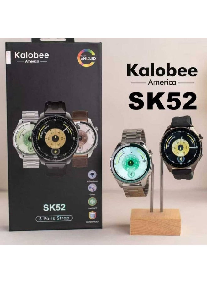 Kalobee SK52 Smart Watch with Call Function, Fitness & Sports Tracker, Heart Rate & Sleep Monitor, IP68 Waterproof, Full Touch Display, Smart Notifications, Lightweight Design Smartwatch for Men & Women - Image 3
