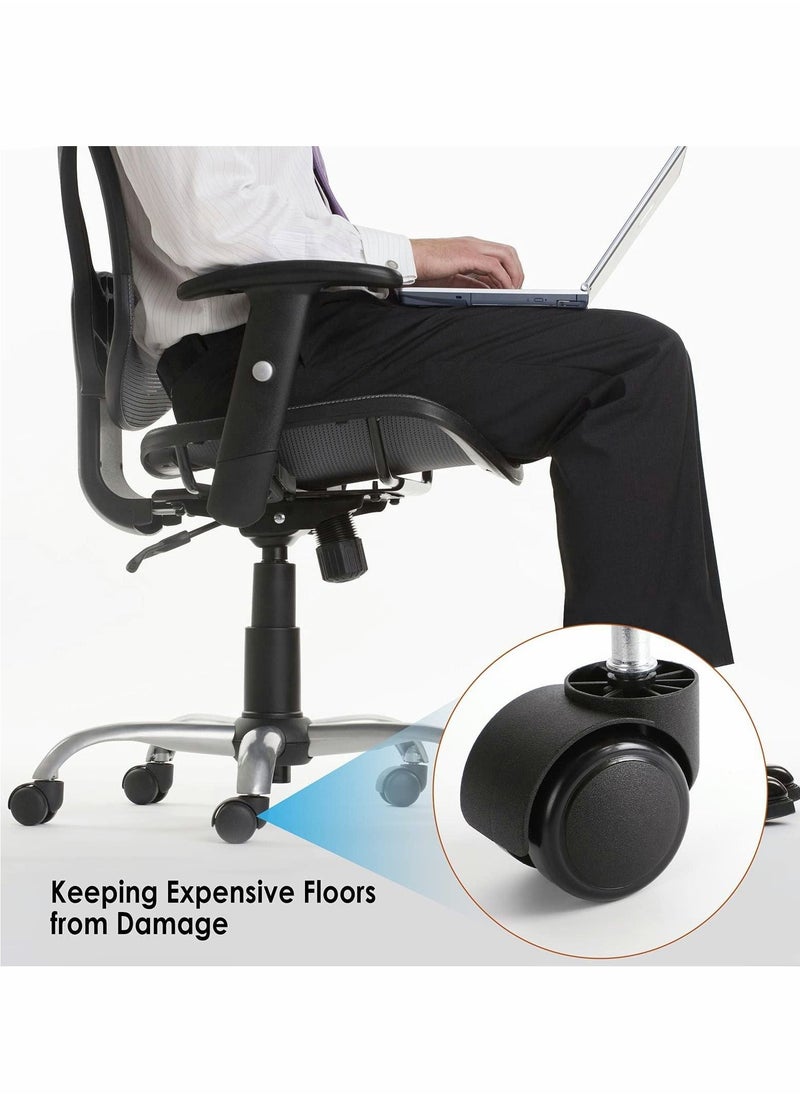 Office Chair Wheels Replacement, 5 Pcs Office Chair Caster Wheels with Soft Rubber Rollers