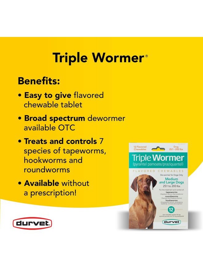 Durvet Triple Wormer for Medium and Large Dogs - Image 2