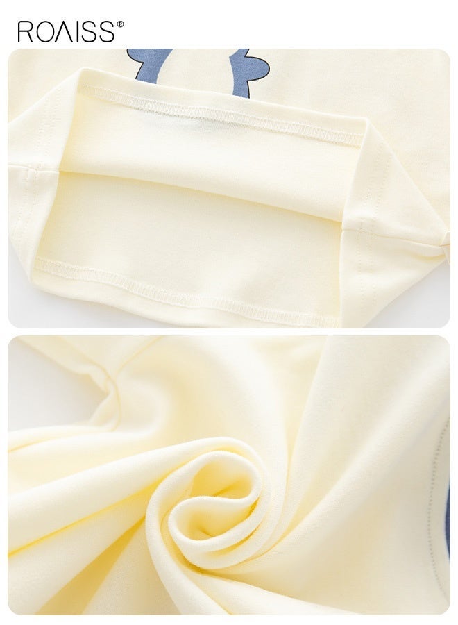 roaiss Unisex Toddler Adorable T-shirt, Round Neck Long Sleeve Pullover with Penguin Pattern, Skin-friendly Breathable Tops for Babies, Suitable for Daily Wear or Any Occasion - Image 3