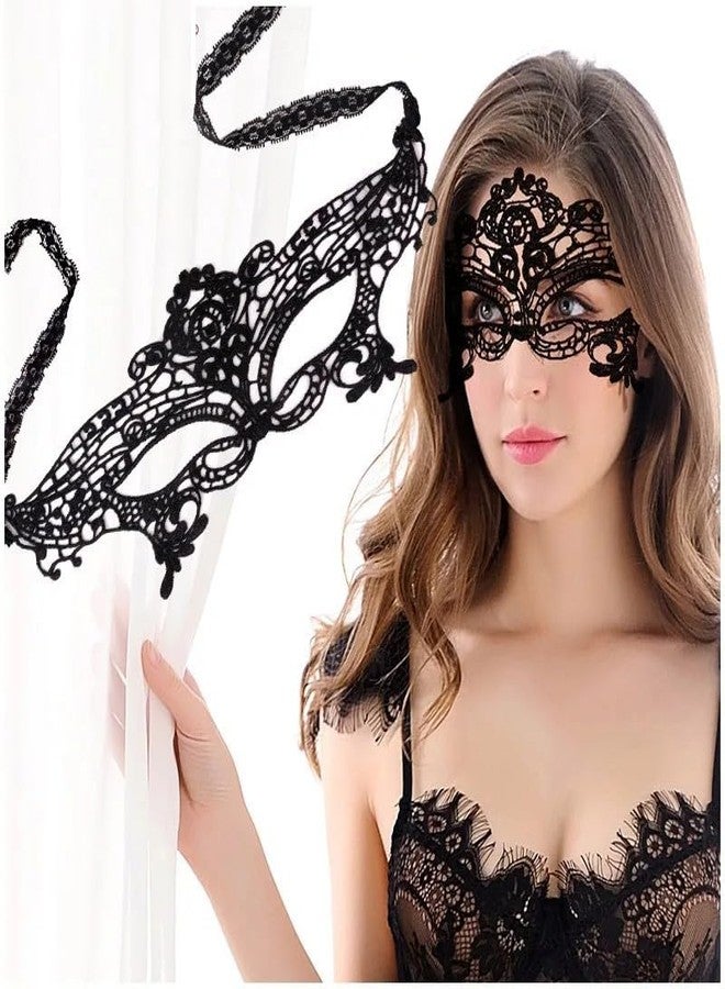BHOOLU&GOOLU Women's Lace Eye Mask (Black) - Image 4