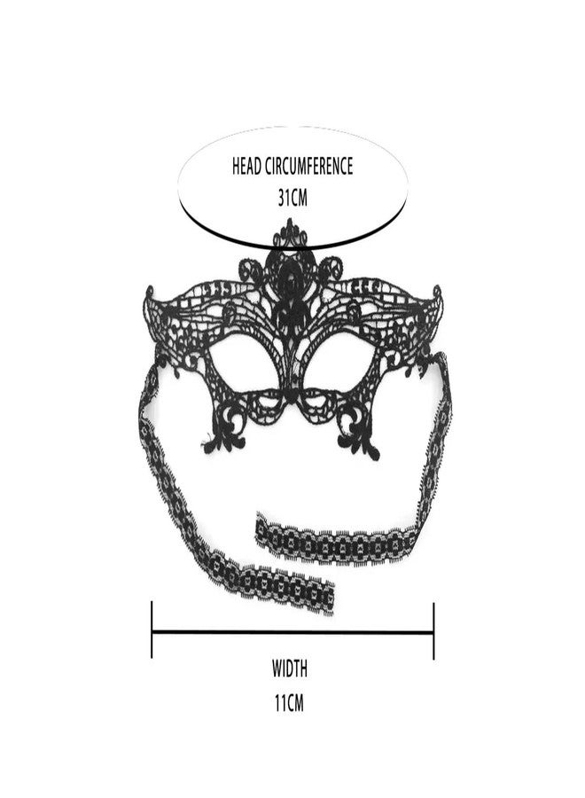BHOOLU&GOOLU Women's Lace Eye Mask (Black) - Image 3