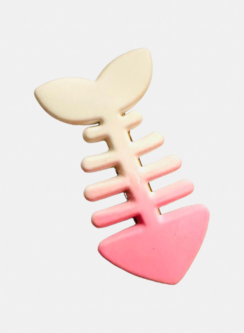 Trio Earrings Blush Fishbone Hair Claw - Image 2
