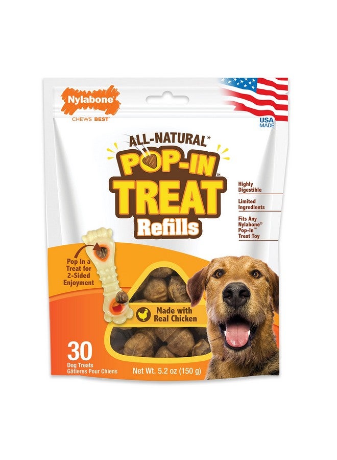 Nylabone Pop-In Treat-Toy Refill Chews, All-Natural Dog Treats for Treat Dispensing Toys, Chicken Flavor, 30 Count - Image 1