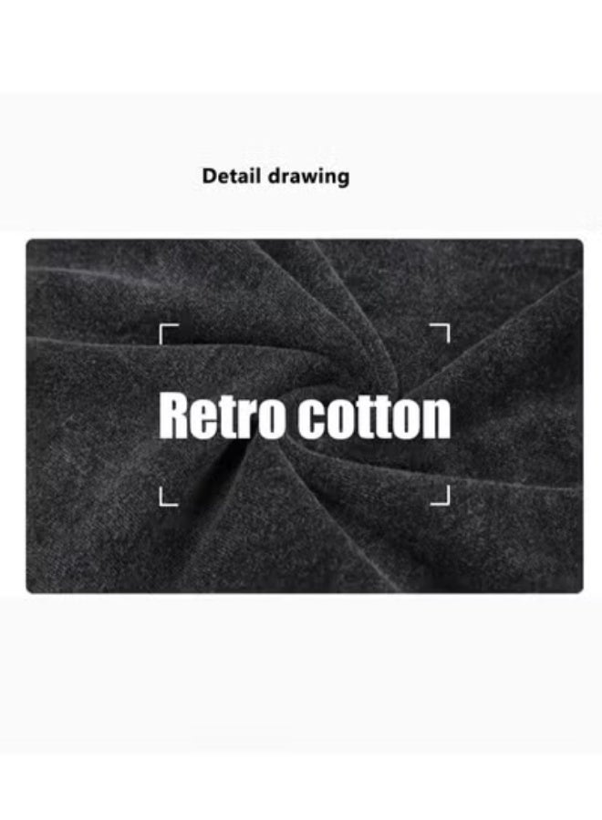 Sparklepals Anime Demon Slayer Kamado Nezuko Washed Retro T-Shirt Street Hip Hop Casual Cotton Summer Short Sleeves - Image 3