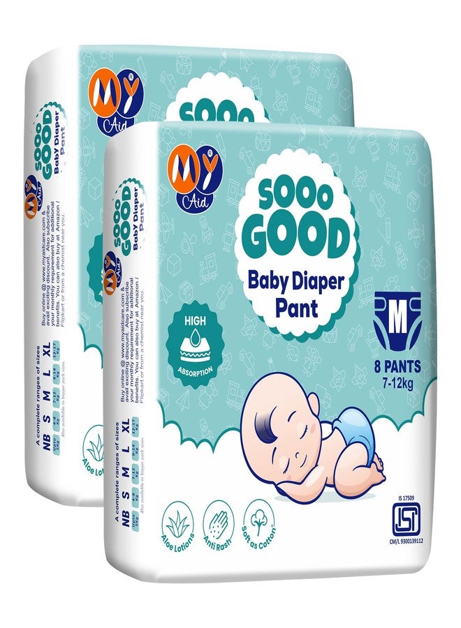 MyAid SOOO GOOD Baby Diaper Pants With Aloe Lotion & Wetness Indicator | Soft & Comfortable | Fast Absorption, Rash-Free, Leak-Proof (Size-S, 4 to 8 kg, 20 Counts, Pack of 2) - Image 1