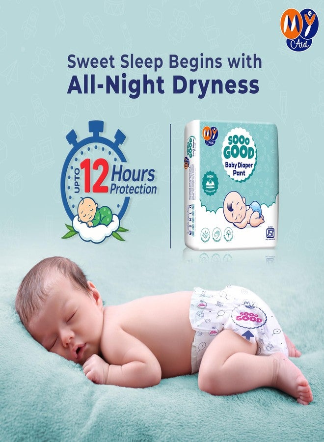 MyAid SOOO GOOD Baby Diaper Pants With Aloe Lotion & Wetness Indicator | Soft & Comfortable | Fast Absorption, Rash-Free, Leak-Proof (Size-S, 4 to 8 kg, 20 Counts, Pack of 2) - Image 4
