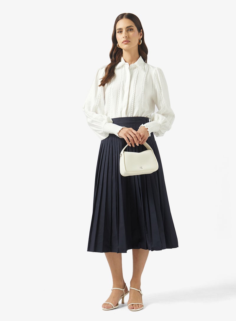 ايلا قميص بأزرار وأكمام منفوشة - Image 4