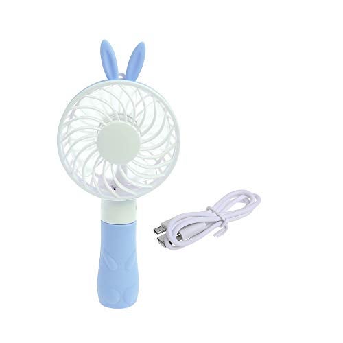 Geeky Portable Princess Rabbit Styled Rechargeable 2 Watts Handheld Fan (Blue) - Image 4