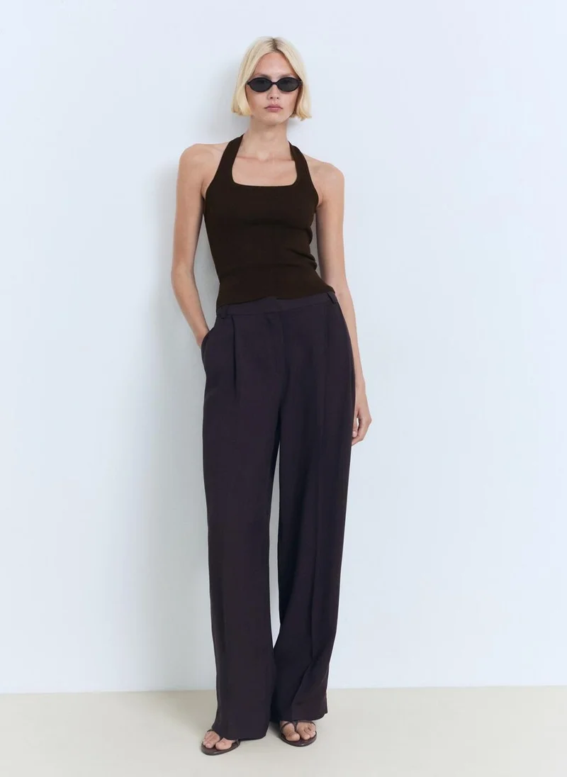 MANGO Knit halter top