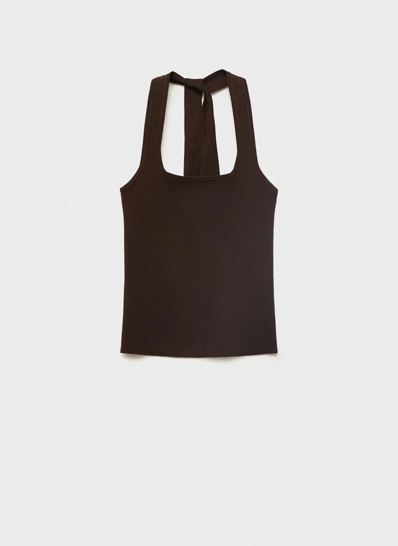 MANGO Knit halter top