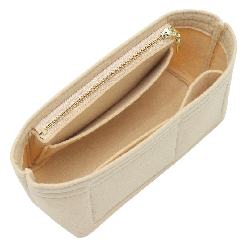 Doxo Purse Organizer Insert for Longchamp MiniXS HandbagsNeverfull BBKeeps Le pliage Mini Bags Neat And Shaped XSBBBeige