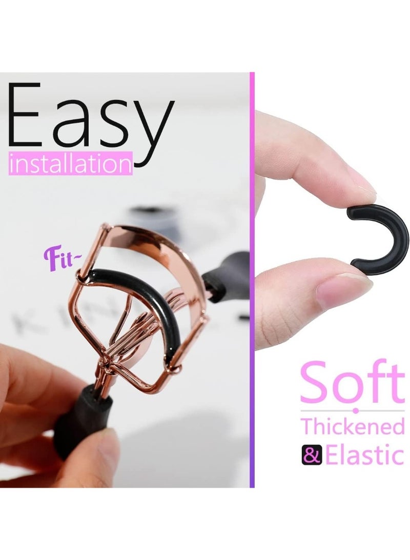 Women's Eyelash Curler Eyebrow Brush Set with Eyelash Curler, Lash Comb Separator, Mascara Brush, Lash Extension Tweezers, Beveled Brow Brush and Comb, 10 Silicone Replacement Pad for Lashes and Eyebrows - Image 4