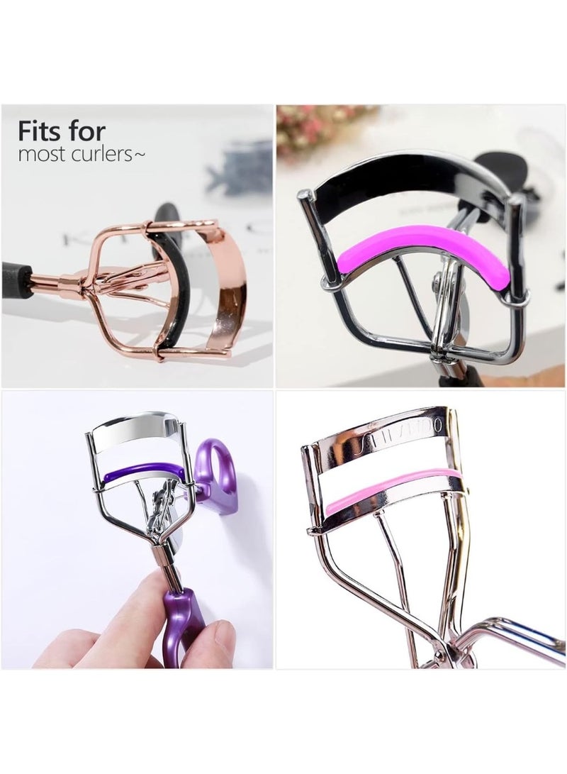 Women's Eyelash Curler Eyebrow Brush Set with Eyelash Curler, Lash Comb Separator, Mascara Brush, Lash Extension Tweezers, Beveled Brow Brush and Comb, 10 Silicone Replacement Pad for Lashes and Eyebrows - Image 5