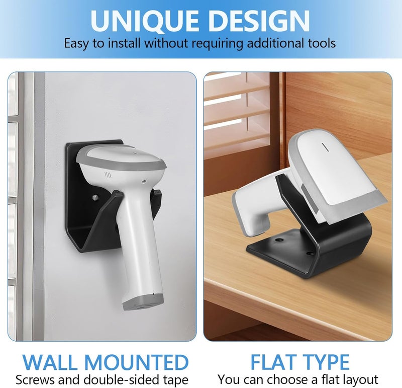 5pcs Barcode Scanner Bracket Stand: Barcode Scanning Reader Rack - Plastic Scanner Mount Bracket - Handheld Label Reader Support Holder - Image 3