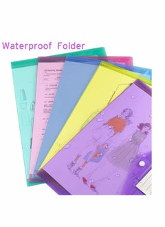 Y&D Plastic Envelopes Poly Envelopes, Clear Document Folders US Letter A4 Size File with Label Pocket & Snap Button, for Home Work Office Organization, Assorted Color - 10 Pack  - Image 5