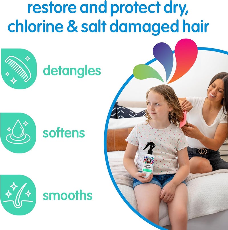 SO COZY Swim Spray Leavein Treatment & Conditioner for Kids Hair Protects and Repairs Pool/sun/salt Damage 8 Fl Ounce No Parabens Sulfates Synthetic Colors or Dyes (Pack Of 2) - Image 3