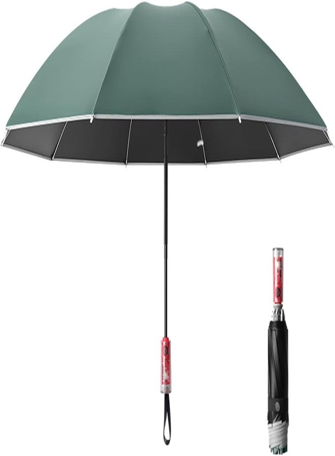 KRIPESH Umbrella, Big Sun Protection Umbrella With Reflective Strip, Reverse Open Windproof & UV Protection Anti-Slip Handle Lightweight 95% UV Block for Men, Women & Kids Ideal for Rain & Sun Coverage (BIG) - Image 4