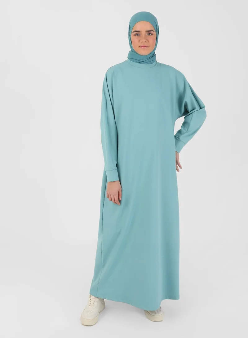 Refka by modanisa Cuffed Sleeve Knitted Dress