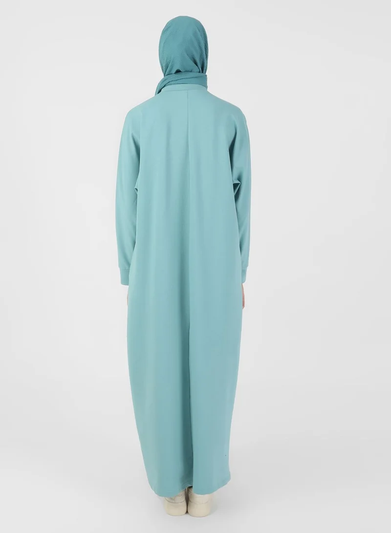 Refka by modanisa Cuffed Sleeve Knitted Dress