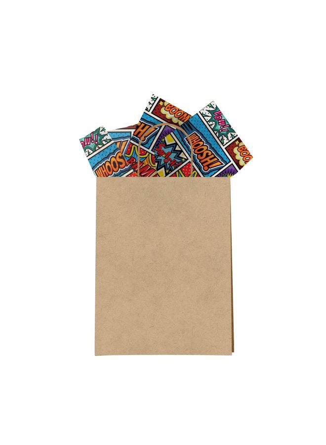 Pro Supply Global Superhero Comic Book Printed Tissue Paper - Tissue Paper for Gift Bags - Gift Bag Wrapping Paper - Gift Wrapping Paper - Boy's Tissue Paper | 24 Sheets 20" x 30" - Image 4