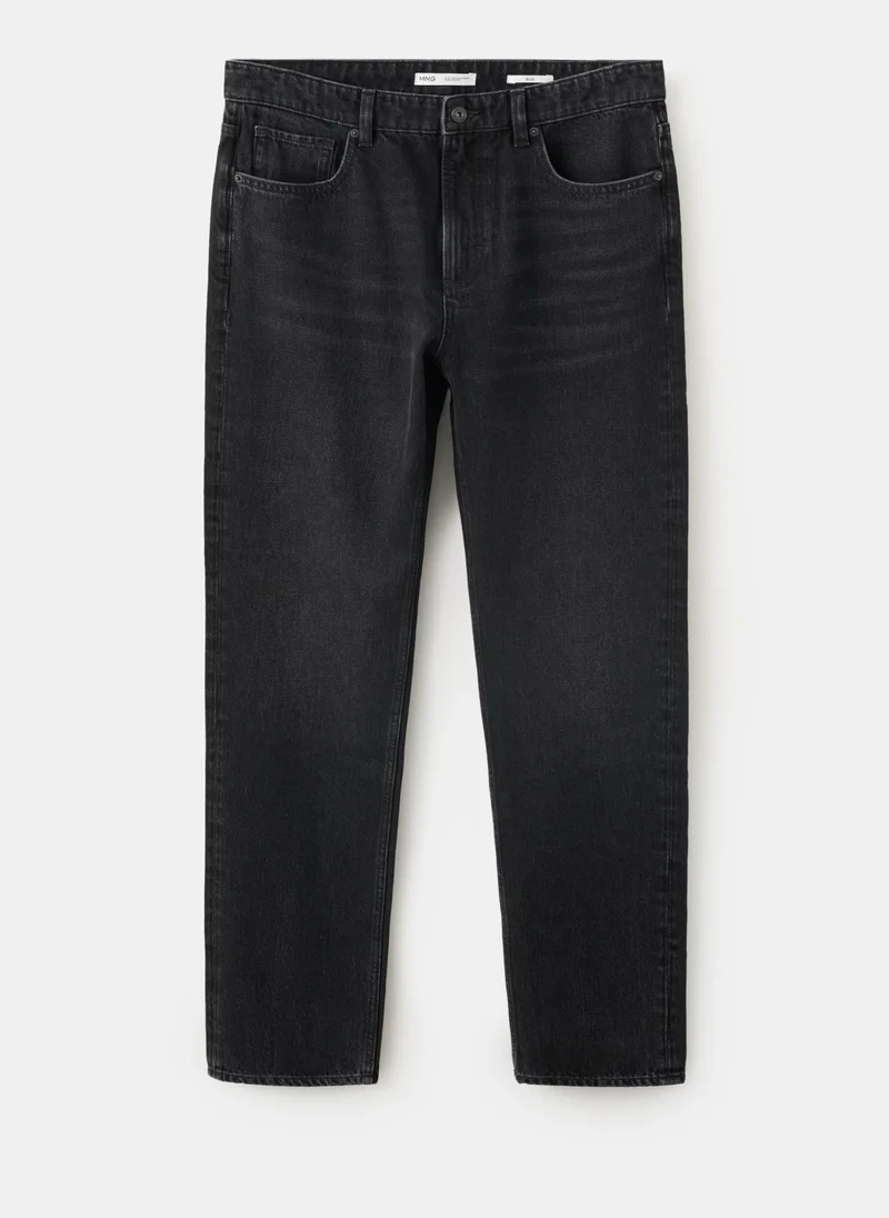 Mango Man TN-TEJANO NEGRO Bob Regular-Fit Jeans for Men | Best Price UAE