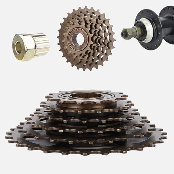 FASTPED ® 6 Speed Bike Freewheel 14-24 T Cassette Road Bike Flywheel Mountain Bike Freewheel Bicycles Screw Type Smoother Rides and Improved Shifting Capabilities with This Freewheel - Image 4