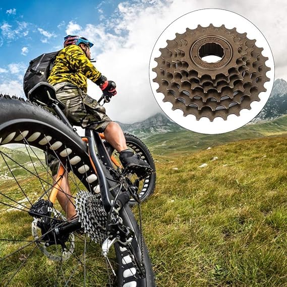 FASTPED ® 6 Speed Bike Freewheel 14-24 T Cassette Road Bike Flywheel Mountain Bike Freewheel Bicycles Screw Type Smoother Rides and Improved Shifting Capabilities with This Freewheel - Image 5