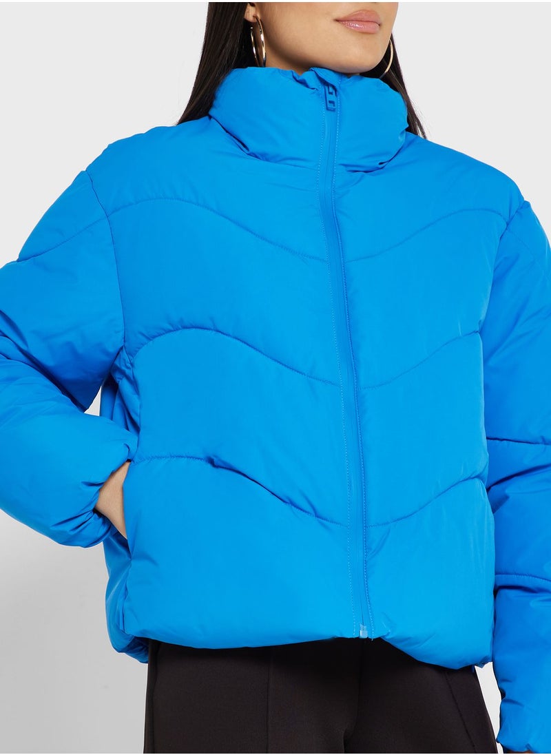 VERO MODA - Zip Through Puffer Jacket - Image 1