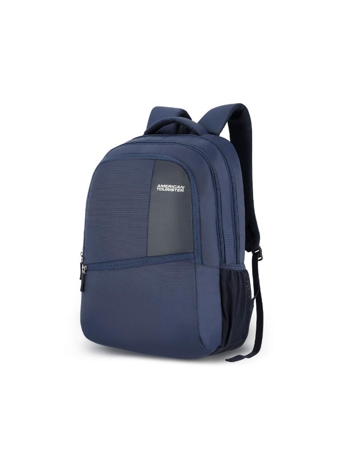 American Tourister Valex Laptop Backpack, 28L & 17" Inch Laptop Compartment, front organiser, bottle holder Backpack Bag For Man And Women, Blue - Image 1