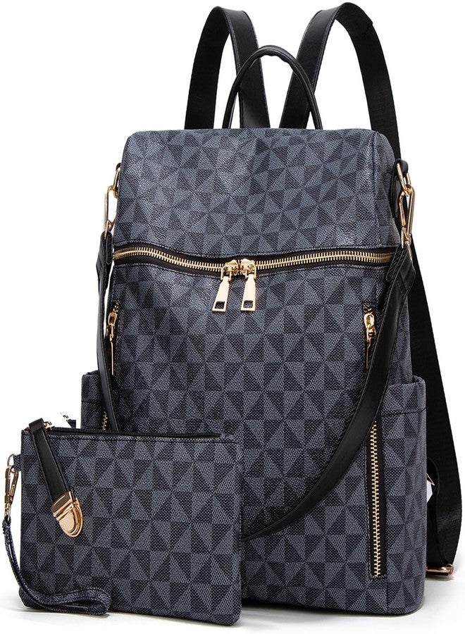 Makes Backpack Purse for Women PU Leather Travel Satchel Handbag Convertible Design Bag with Purse 2 Piece - Image 1