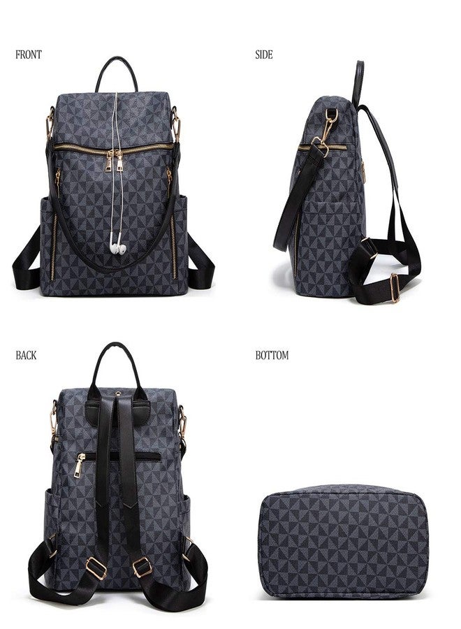 Makes Backpack Purse for Women PU Leather Travel Satchel Handbag Convertible Design Bag with Purse 2 Piece - Image 3