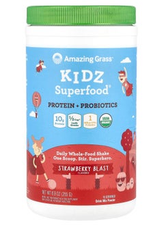 Amazing Grass Kidz Superfood® Protein + Probiotics Strawberry Blast 8.9 oz (255 g) 