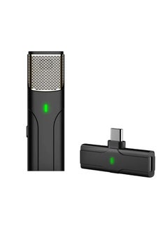 2.4G Wireless Lavalier Microphone 1T1R Portable Audio Video Live Broadcast Mini Microphone for iPhone Android Mobile Phone