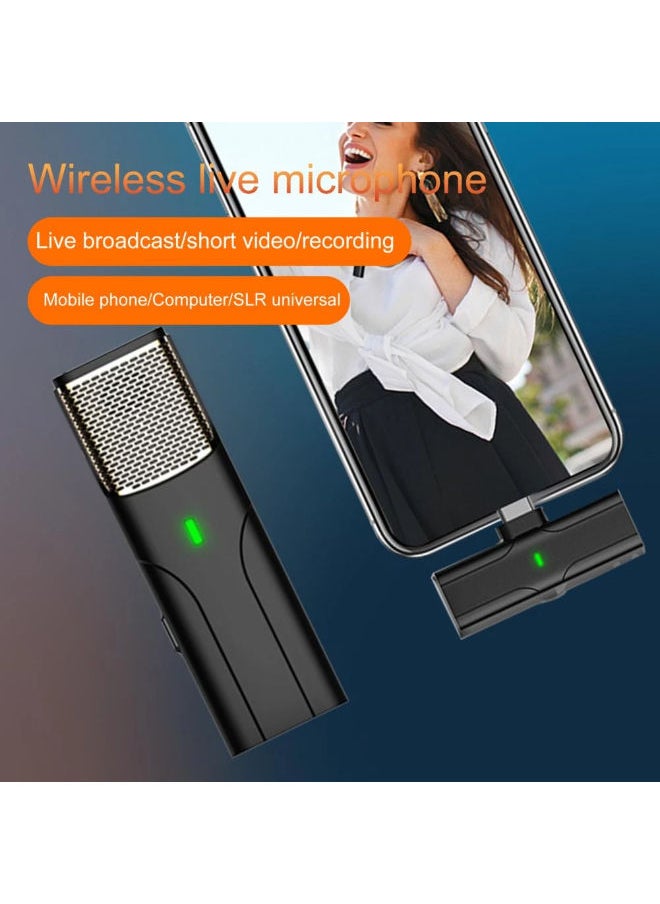 SHOPI - 2.4G Wireless Lavalier Microphone 1T1R Portable Audio Video Live Broadcast Mini Microphone for iPhone Android Mobile Phone - Image 1