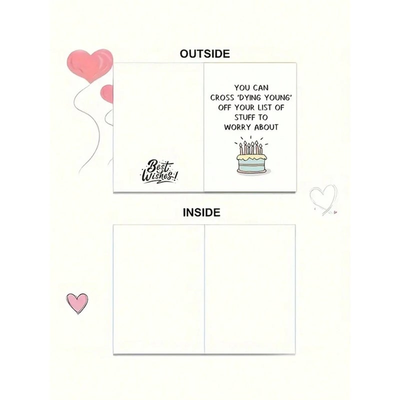 1pc Birthday Greeting Card, Women's Birthday Party Gift Card, Encouragement And Affirmation Card, Essential For Sending To Best Friends, Ideal For Back To School  Season - Image 5