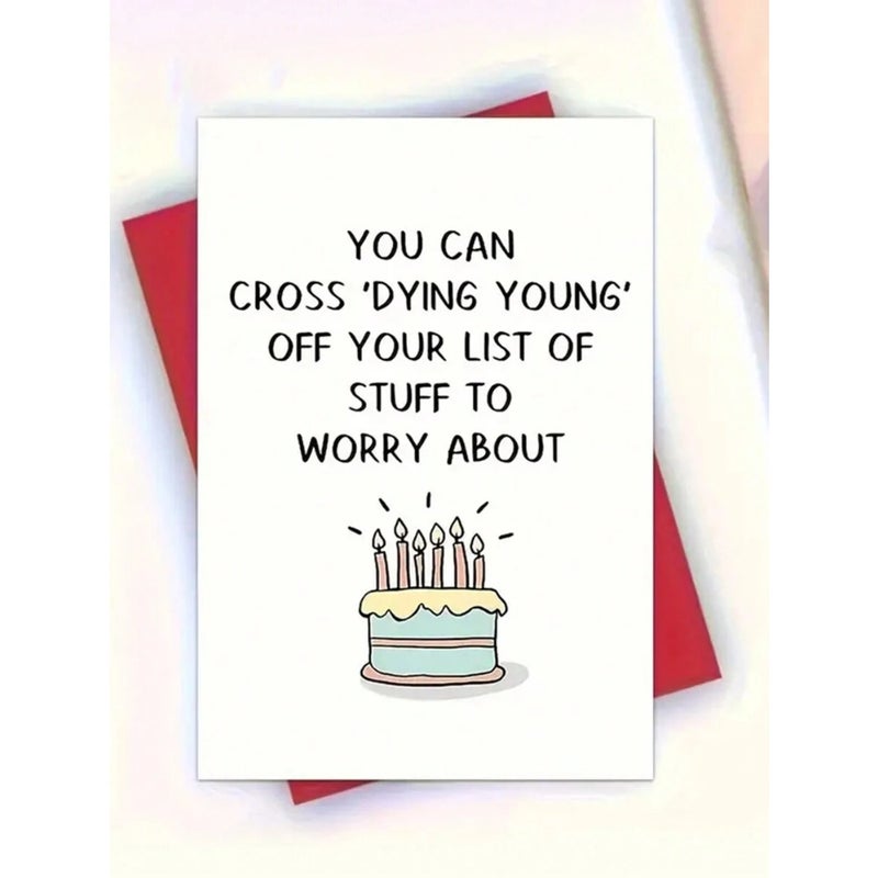 1pc Birthday Greeting Card, Women's Birthday Party Gift Card, Encouragement And Affirmation Card, Essential For Sending To Best Friends, Ideal For Back To School  Season - Image 1