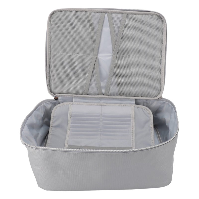 Fireproof Waterproof Document File Organizer Box Portable Home Travel Safe Storage Box with Lock for Books Toys Crafts - Image 1