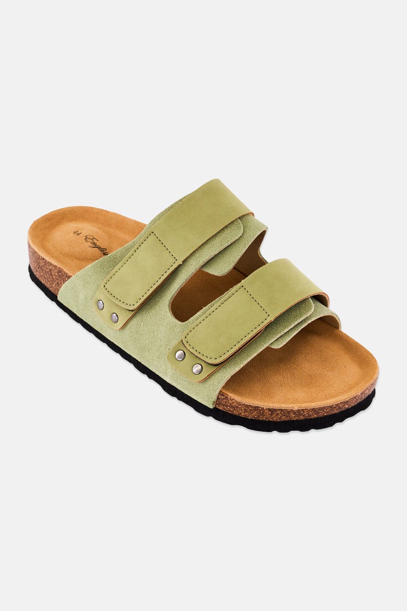 English Laundry Men Velcro Sandals, Faded Olive - Image 1
