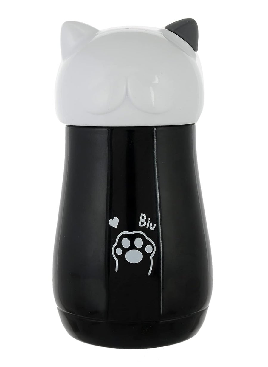 Kuber Industries Kuber Industries Small Kids Water Bottle, Vacuum Insulated Bottle for 24 hrs Cooling & Warm, 280ml (Black), Standard  - Image 2
