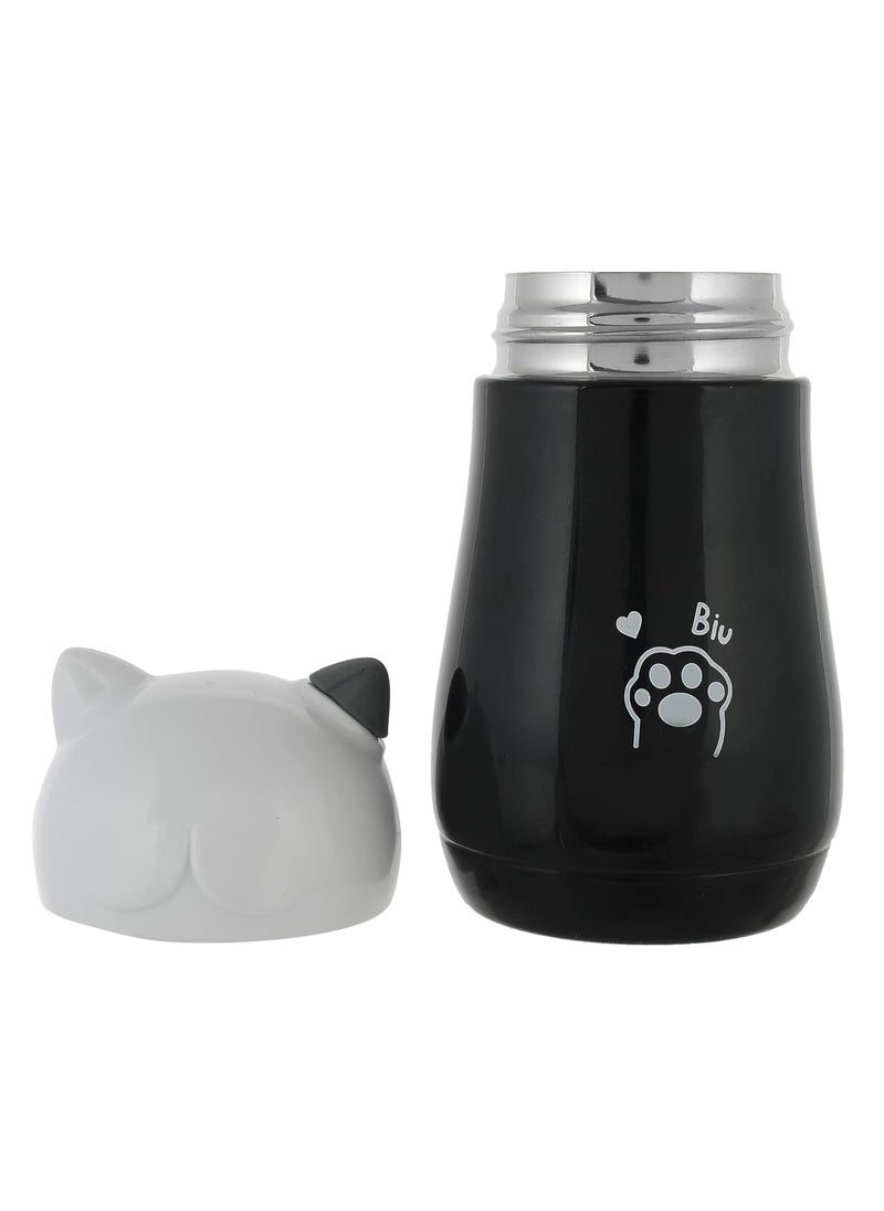 Kuber Industries Kuber Industries Small Kids Water Bottle, Vacuum Insulated Bottle for 24 hrs Cooling & Warm, 280ml (Black), Standard  - Image 3